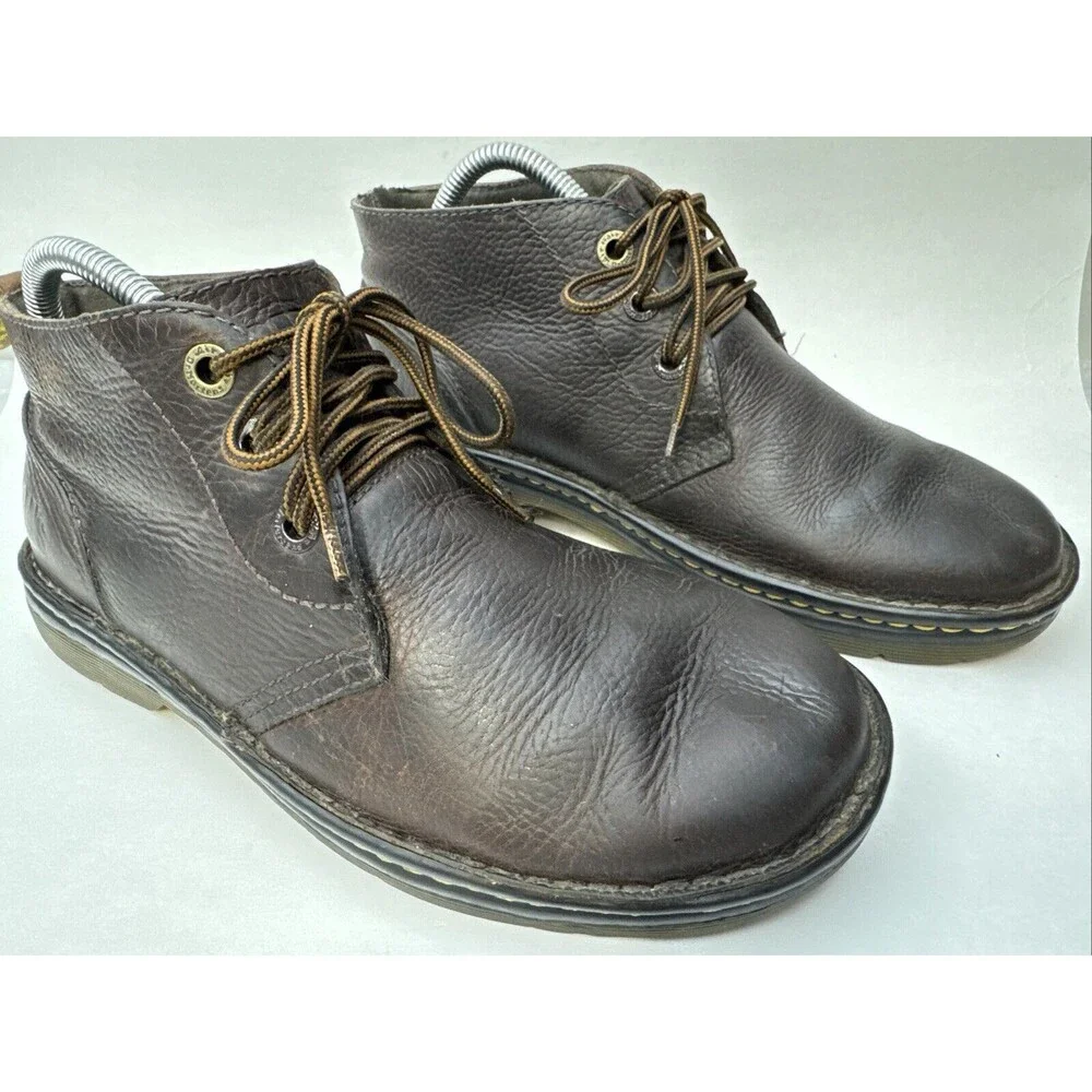 Dr. Martens Sussex Industrial Men's Sz 8M Brown Leather Work Boots Shoes.